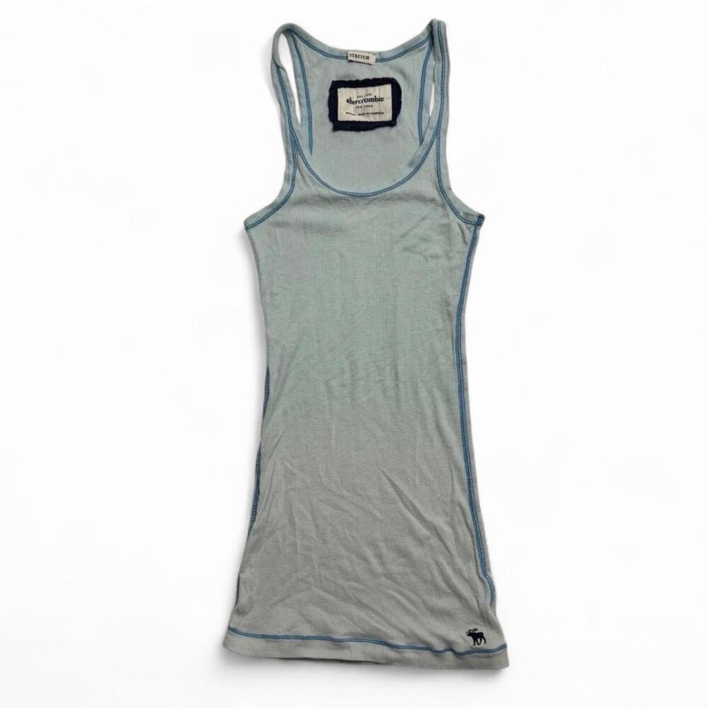 Y2K abecrombie fitted cotton full length tank top size Medium